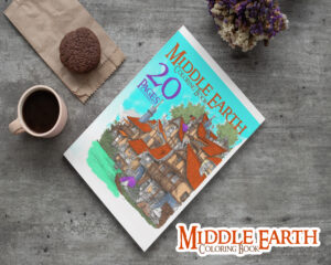 Middle Earth Coloring Book Cover Shot