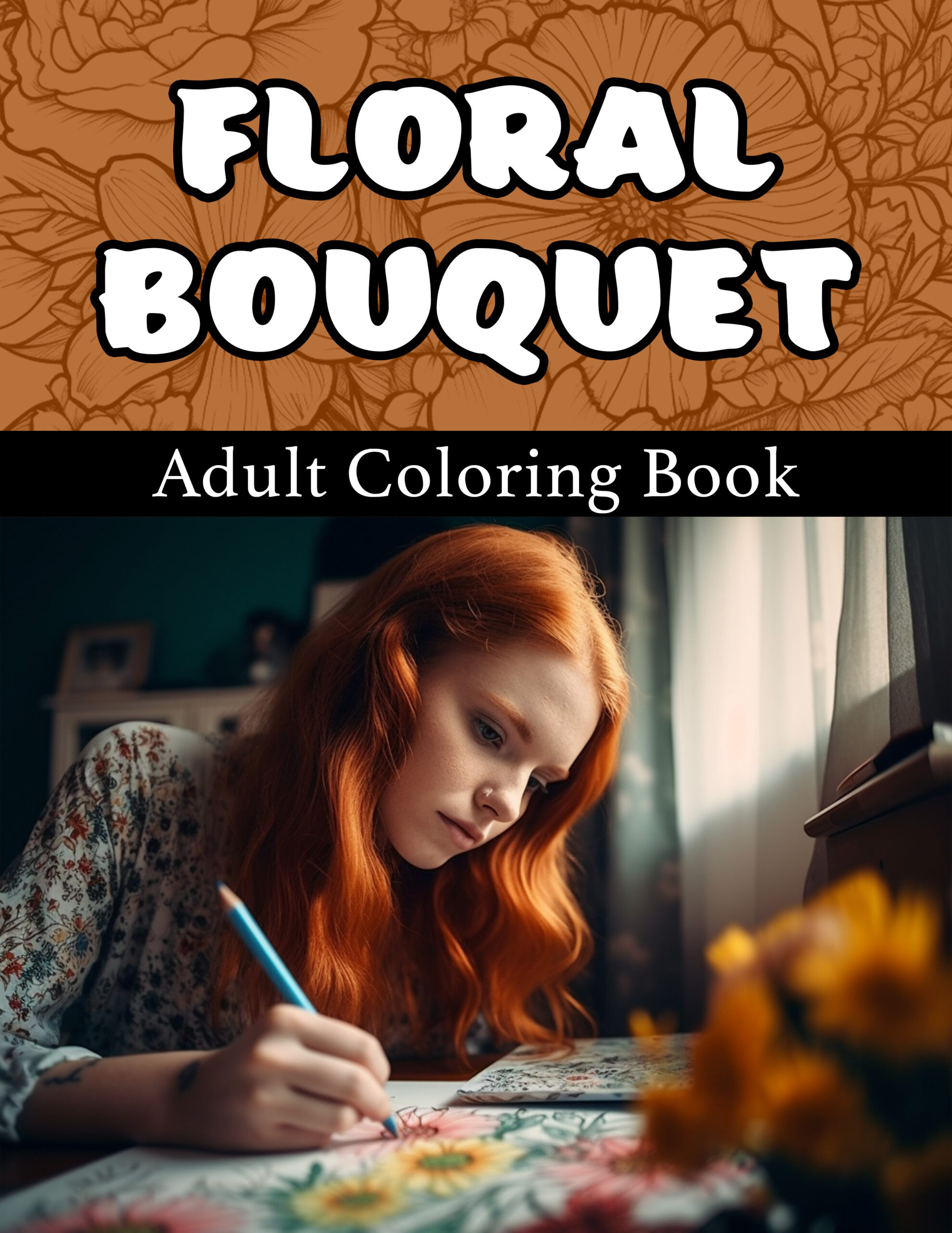 Floral Bouquet - Flower Coloring Book