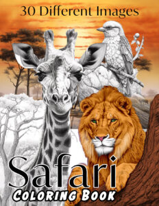 Safari Animals Coloring Book Cover