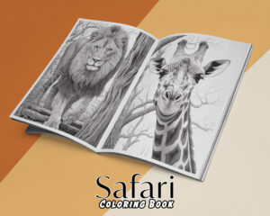 Safari Animals Coloring Book Sample Pages