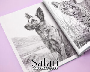 Safari Animals Coloring Book Sample Pages