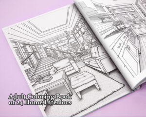 Home Interiors Coloring Book Page Samples
