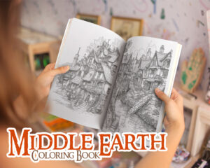 Middle Earth Coloring Book Page Sampes