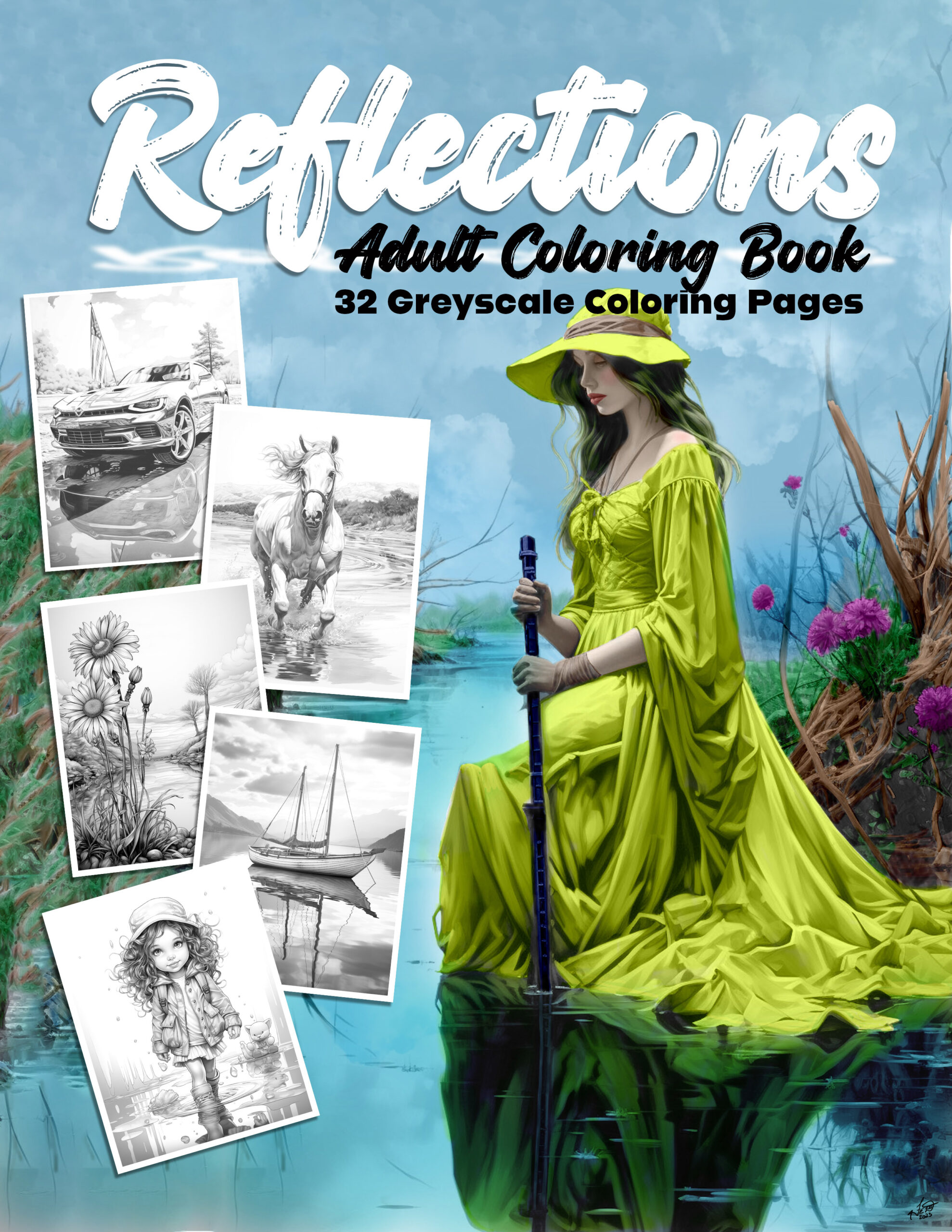 Reflections adult coloring book