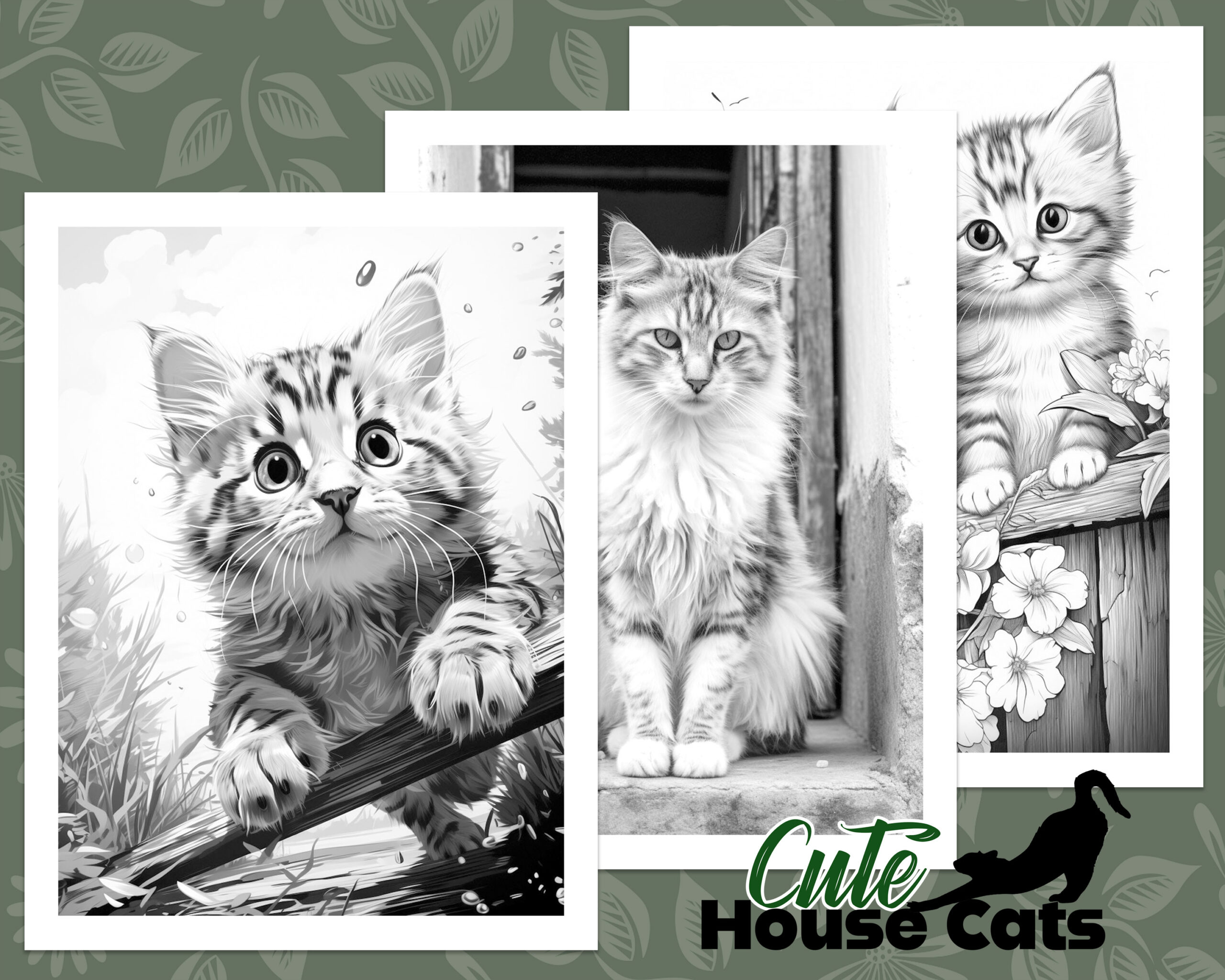 cute house cat coloring pages